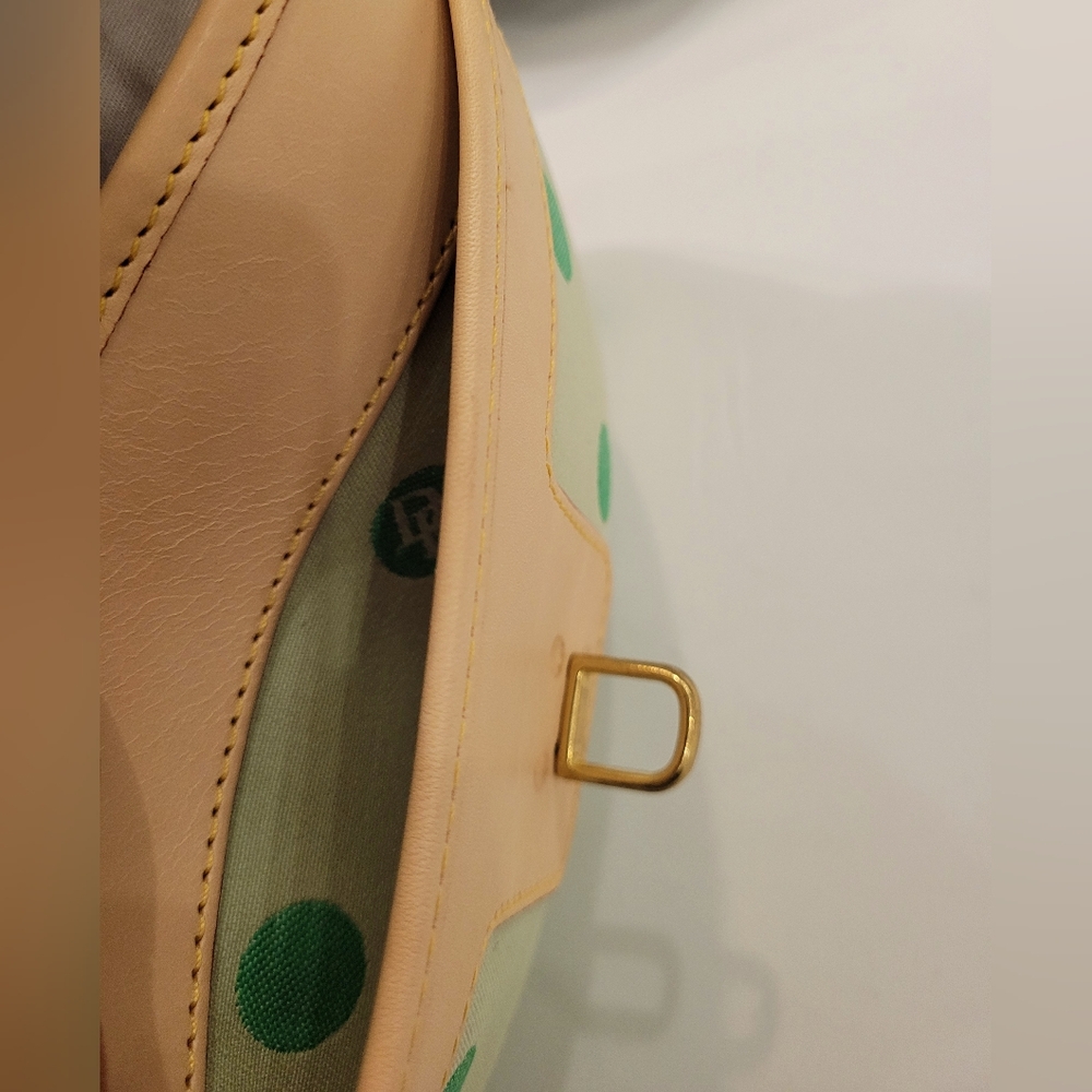 Dooney & Bourke Vintage East/West Flap  Green Mini Bubbles USA - Picture 11 of 14